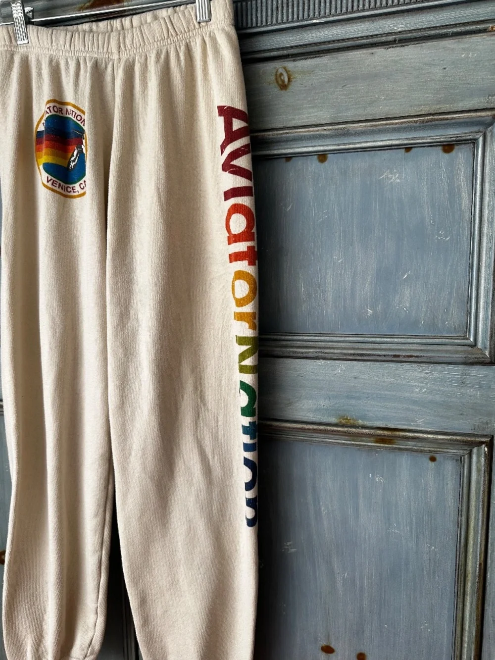 Aviator Nation Venice Sweatpants in Vintage White Size S - Picture 7 of 11